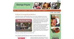 Desktop Screenshot of georgepaynebutchers.co.uk