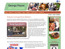 Tablet Screenshot of georgepaynebutchers.co.uk